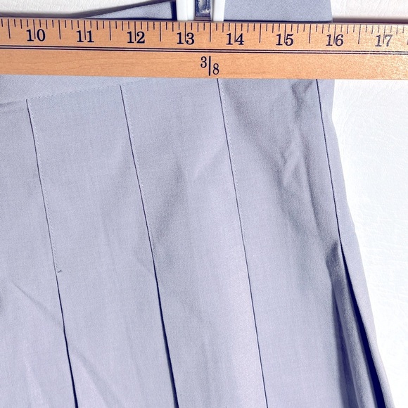 UNIQLO Heather Pleated Mini Skirt Light Blue Large - Picture 6 of 8
